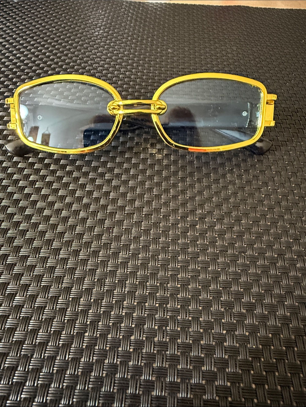 Yellow Rectangular Women's Sunglasses